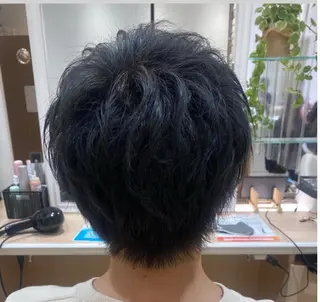 ショート カラー パーマ メンズ 🩵波巻き/ツイスパ HARU💎のヘアスタイル