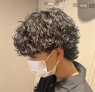 ミディアム パーマ メンズ 横浜駅メンズパーマ師 🌀岩﨑弘成🌀のヘアスタイル