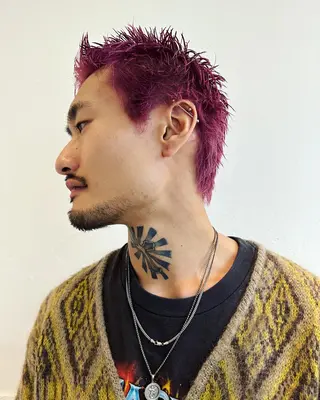 ショート カラー メンズ メンズ専門ブリー チカラー⚡️リュウジのヘアスタイル