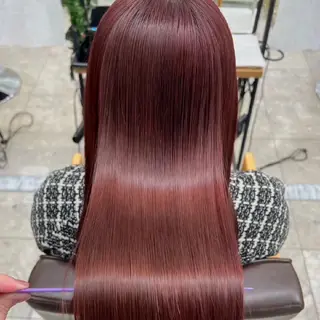ロング カラー 縮毛矯正/ワンカラー モデル募集🫧田村のヘアスタイル