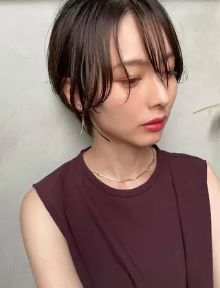 ショート カラー misa🫧ナチュラ ル縮毛矯正/髪質改善のヘアスタイル