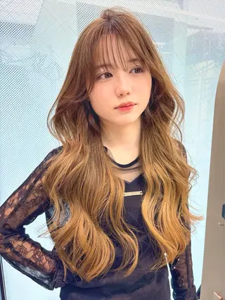 ロング 福岡縮毛矯正✨️ ストレート 向井和輝のヘアスタイル