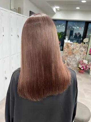 セミロング カラー 🫧透明感/ツヤ髪/ ベージュ いちご🍓のヘアスタイル