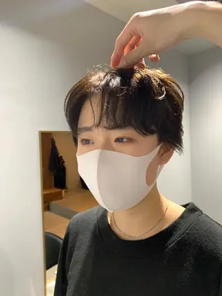 ショート カラー パーマ ボブパーマコテ巻き風 パーマNo1深江秀平のヘアスタイル