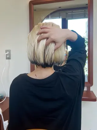 ショート カラー レイヤー専門家 ダブルカラー修のヘアスタイル