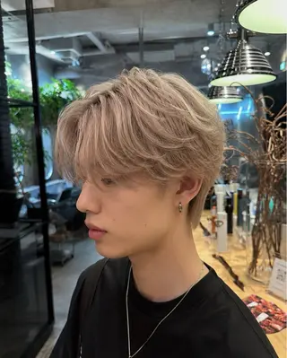 ショート メンズ 透明感カラー 渋谷美容師みひろのヘアスタイル