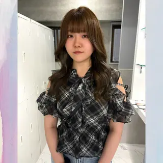 セミロング カラー Miyu🎀レイヤー ／透明感カラー🪽のヘアスタイル
