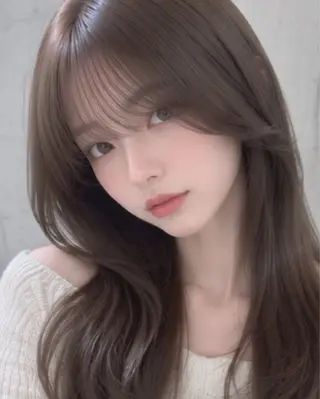 ロング カラー 💠透明感グレージュ /韓国風レイヤー💠のヘアスタイル