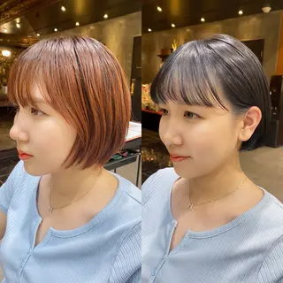 ショート カラー 透明感カラー🌿 グレージュ🐺陽介のヘアスタイル