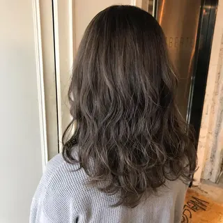 セミロング カラー ヘアアレンジ 髪質改善カラー/艶髪 LISAのヘアスタイル