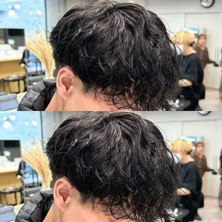 パーマ メンズ 似合わせ 鈴木俊輔のヘアスタイル