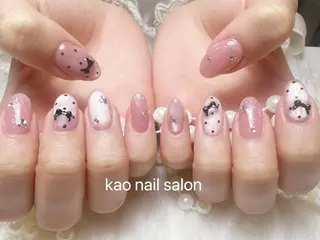 ネイル kao nail マグネット/長さだしのネイルデザイン