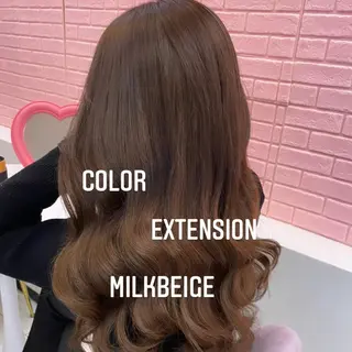 ロング カラー エクステ🩵ブリーチ 韓国ヘア🩵KAEのヘアスタイル