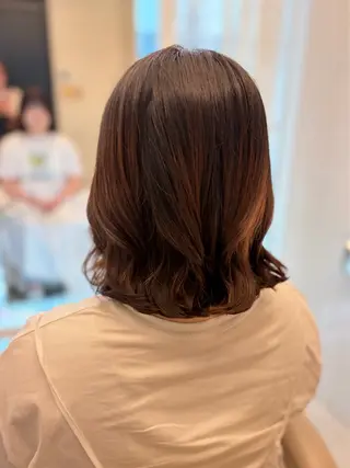 ミディアム パーマ 🌸銀座コテ巻き風 パーマ🌸いでいあやのヘアスタイル