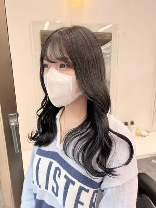 ミディアム カラー パーマ ヘアアレンジ メンズ キッズ ネイル マツエク・マツパ アイブロウ 上品＆韓国風 🥀海心🥀のヘアスタイル