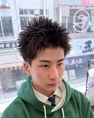 ショート メンズ 👑メンズ/パーマ/ 小島桐弥👑のヘアスタイル