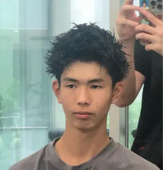 ショート メンズ 博多メンズパーマ特化 ベップハルキのヘアスタイル