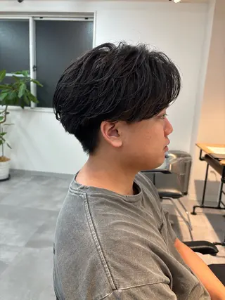 パーマ メンズ 船橋駅フェザーパーマ ニュアンスパーマ保立のヘアスタイル