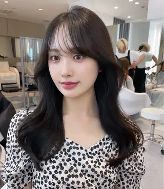 ロング City/louwe 韓国レイヤーカットのヘアスタイル