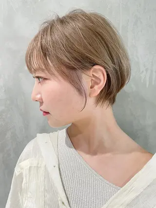 ショート カラー パーマ ヘアアレンジ ITbyALBUM 中野店のヘアスタイル