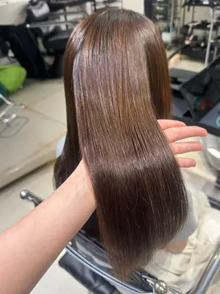 ロング カラー パーマ ヘアアレンジ 透明感カラー✂︎ /縮毛矯正/YUKAのヘアスタイル