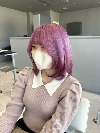ミディアム レイヤーカット/ ヘアカラー/RENAのヘアスタイル