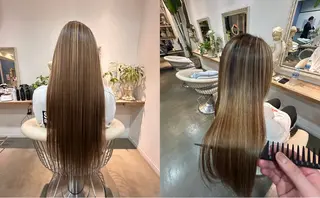 ロング カラー 大川 真矢のヘアスタイル