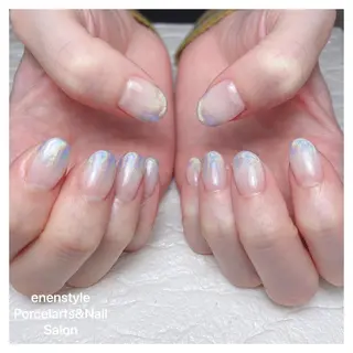 ミディアム ネイル アイブロウ 🐾enen style 🐾のネイルデザイン