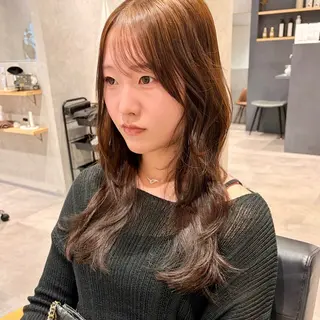 ロング カラー 大人可愛い×顔周り♡ cocoroのヘアスタイル