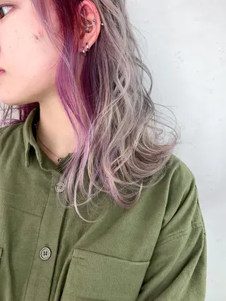 ミディアム カラー Luxbe hakataのヘアスタイル