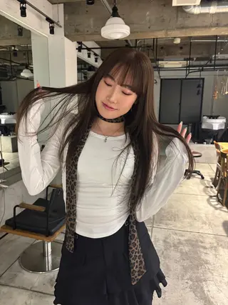 ロング カラー ワンカラー¥3850 /アレンジ/あみ🎶のヘアスタイル