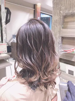ミディアム カラー ＡＩMEN 早稲田店のヘアスタイル