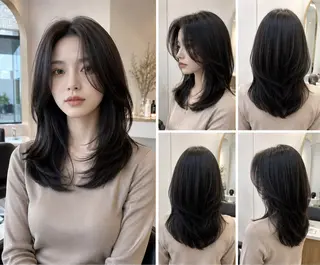 ロング アレンジ/縮毛矯正 FACE。ゆのんのヘアスタイル