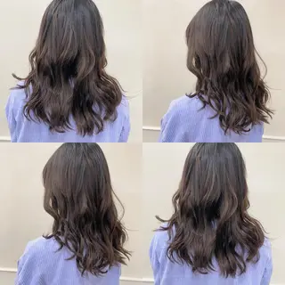 セミロング カラー エクステ ハイトーン 💭黒崎ハルカのヘアスタイル