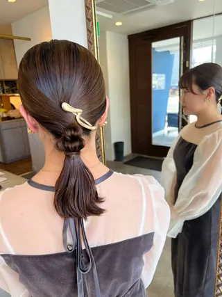 ロング カラー ヘアアレンジ letterby novel はるみのヘアスタイル