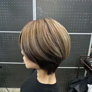 ショート カラー 田中 汰知のヘアスタイル