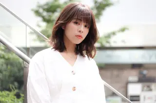 ミディアム カラー パーマ ヘアアレンジ 髪質改善/韓国風 レイヤー/田村祐樹のヘアスタイル