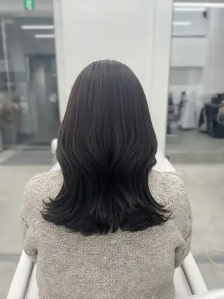 ミディアム 髪質改善×ブリーチ なしカラー/桃愛のヘアスタイル