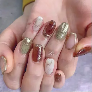 ネイル モチの良さ◉ フィルインネイル♡のネイルデザイン