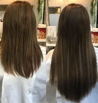 ロング カラー ヘアアレンジ 大阪レミーエクステ チビ編み込みのヘアスタイル