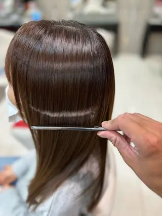 セミロング 髪質改善・縮毛矯正 大石　郷のヘアスタイル