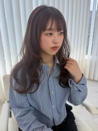 ロング カラー 大阪梅田/ イマムラミヅキのヘアスタイル