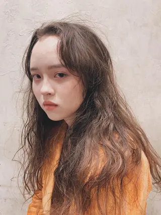 ロング カラー パーマ ボブパーマコテ巻き風 パーマNo1深江秀平のヘアスタイル