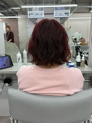 ショート カラー パーマ 杉浦 彰紀のヘアスタイル