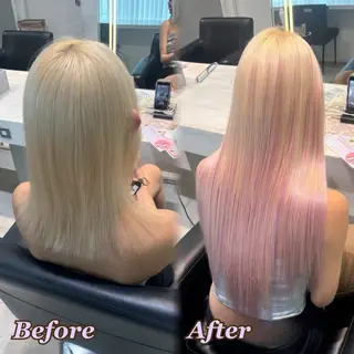 ヘアメ🎀ハイトーン 🩵エクステ🪄しほのヘアスタイル