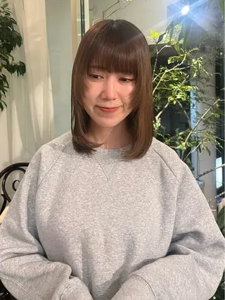 ミディアム 柴田 さくら/パーマモデルのヘアスタイル