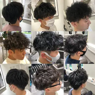 パーマ メンズ メンズ特化/今池駅 徒歩1分/岡本一真のヘアスタイル