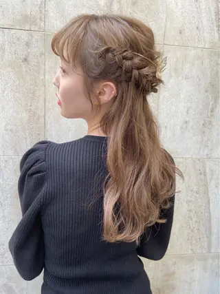 ロング カラー ヘアアレンジ 天神レイヤーカット No.1💖マユカのヘアスタイル