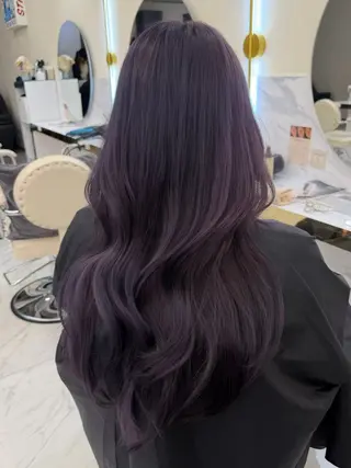 ロング カラー aku🩷韓国風🩷 暖色カラー🎀のヘアスタイル