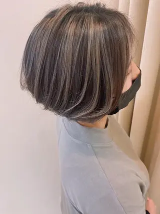 ショート カラー ヘアアレンジ シールエクステ専門店 Spira藤崎宮のヘアスタイル